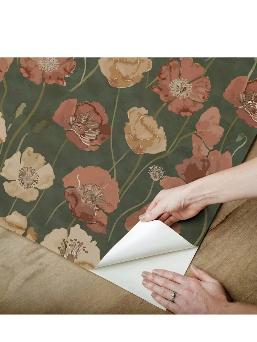 NuWallpaper Adelia Moss Peel and Stick Wallpaper